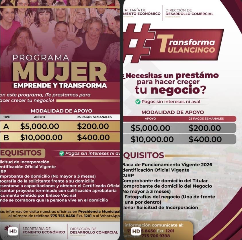 Impulsa Gobierno de Tulancingo economía local con microcréditos y capacitación sin costo