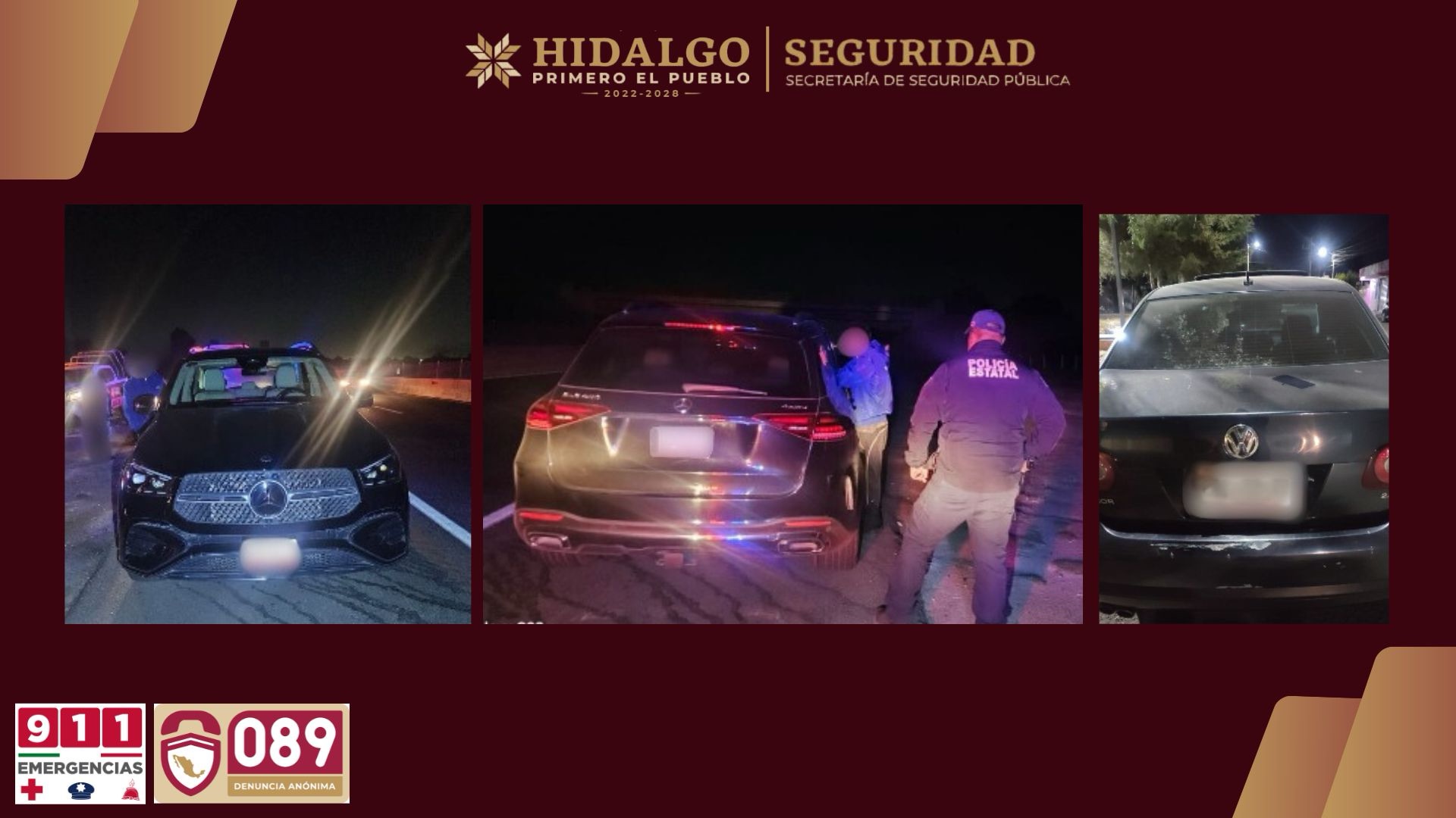 Frustran asalto en la México–Pachuca; rescatan a tres víctimas