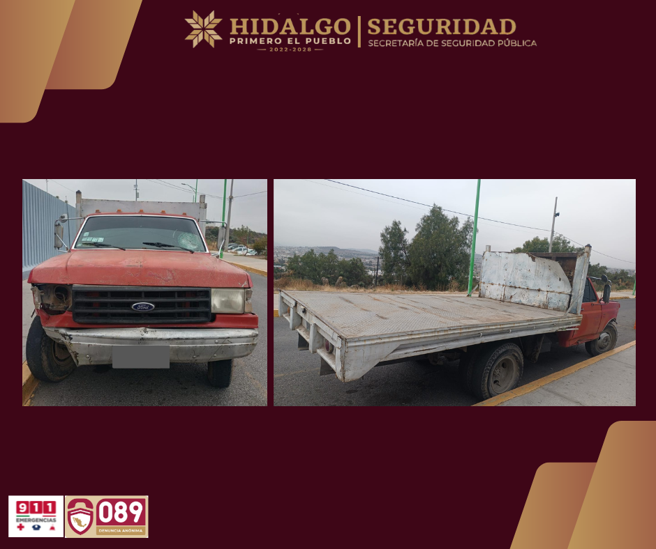 Policía Estatal asegura camioneta que trasladaba huachicol en compartimento secreto