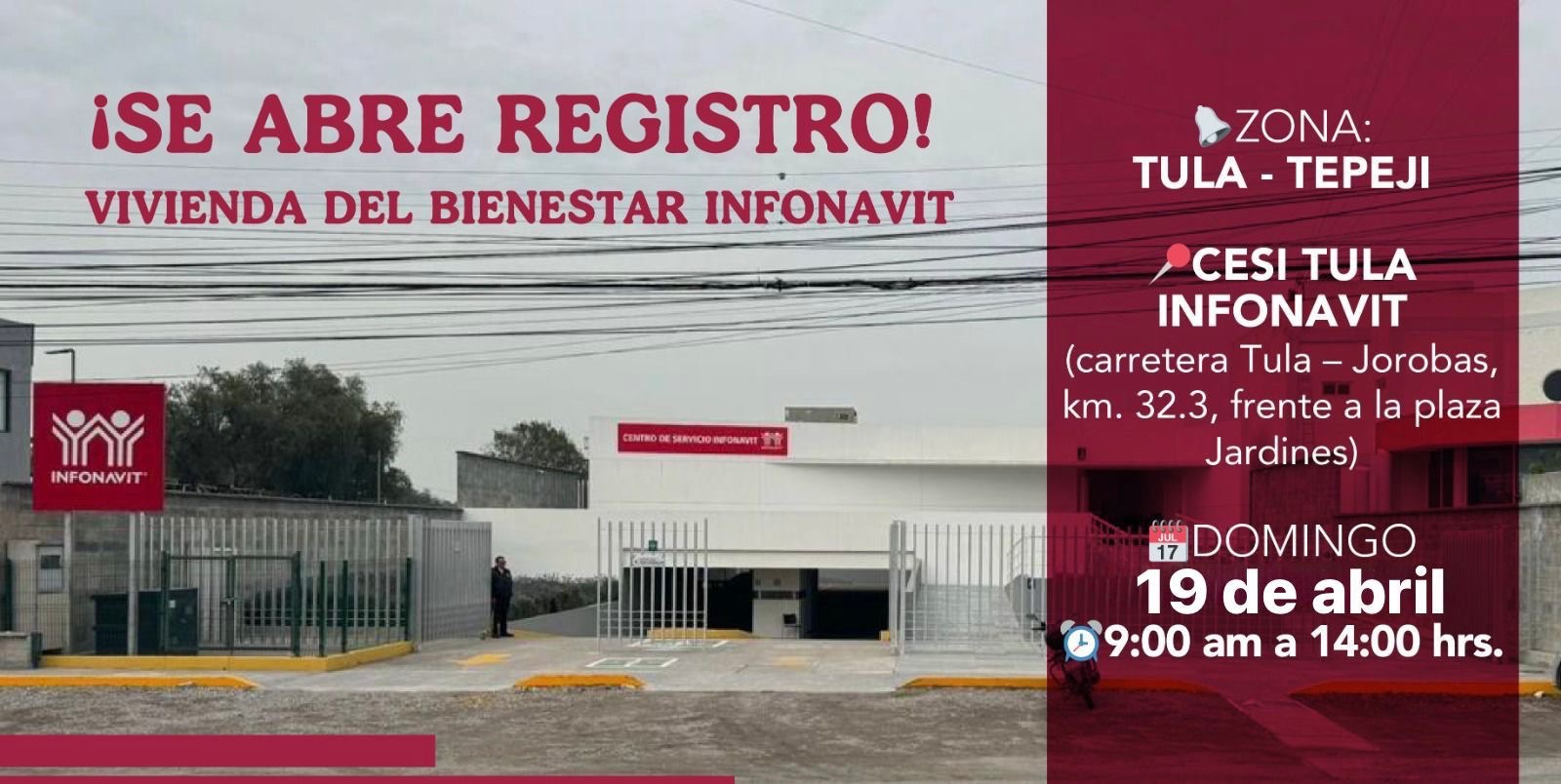 🏠 Último día para registrarse a Vivienda del Bienestar en Tula–Tepeji