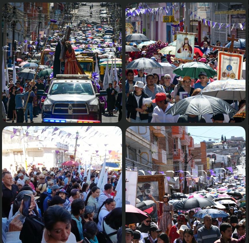 Primer Magno Viacrucis en Tulancingo congrega a más de ocho mil visitantes