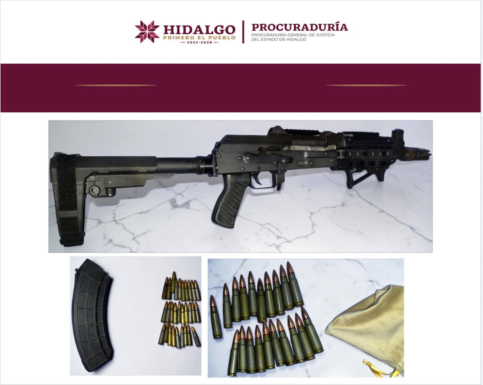 Cateos en Zempoala y Mineral de la Reforma dejan tres detenidos; aseguran armas y presuntas drogas