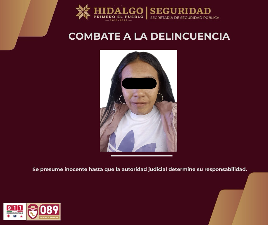 Detienen en Pachuca a mujer presuntamente vinculada con cobros “gota a gota”