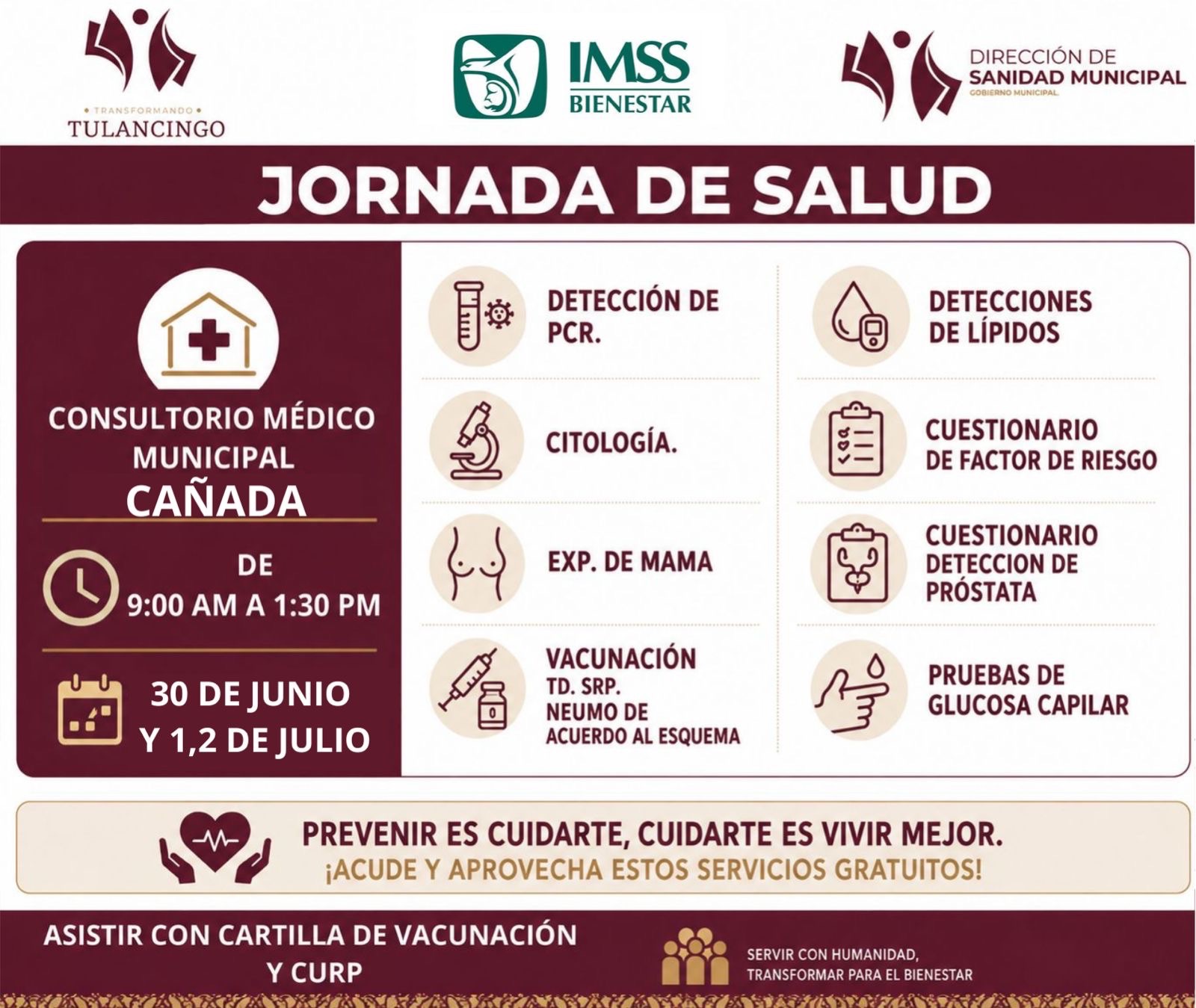 Acercarán servicios médicos gratuitos a comunidades de Tulancingo mediante Jornadas de Salud